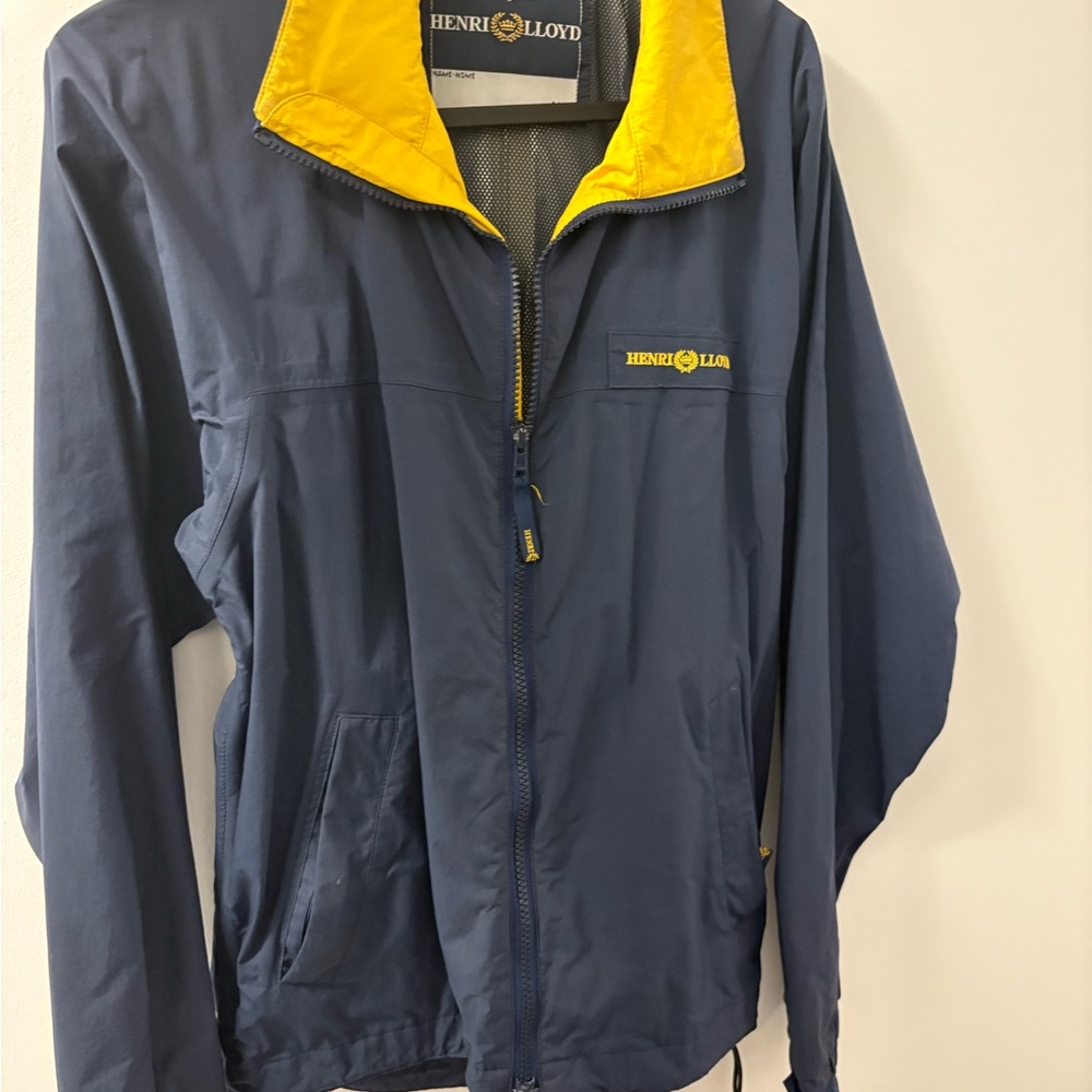 Henri Lloyd Men's Windbreaker in Navy and Yellow